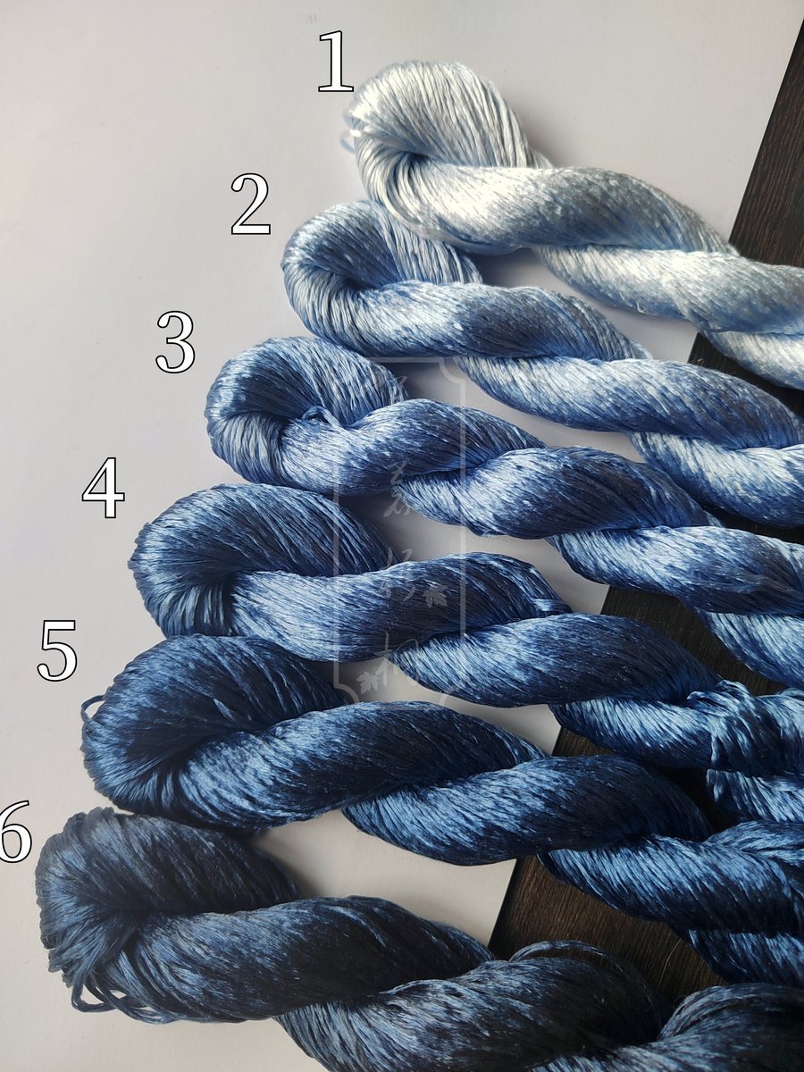 10g Suzhou Embroidery Thick Filament Slightly Twisted Mulberry Silk Thread(佛头青)
