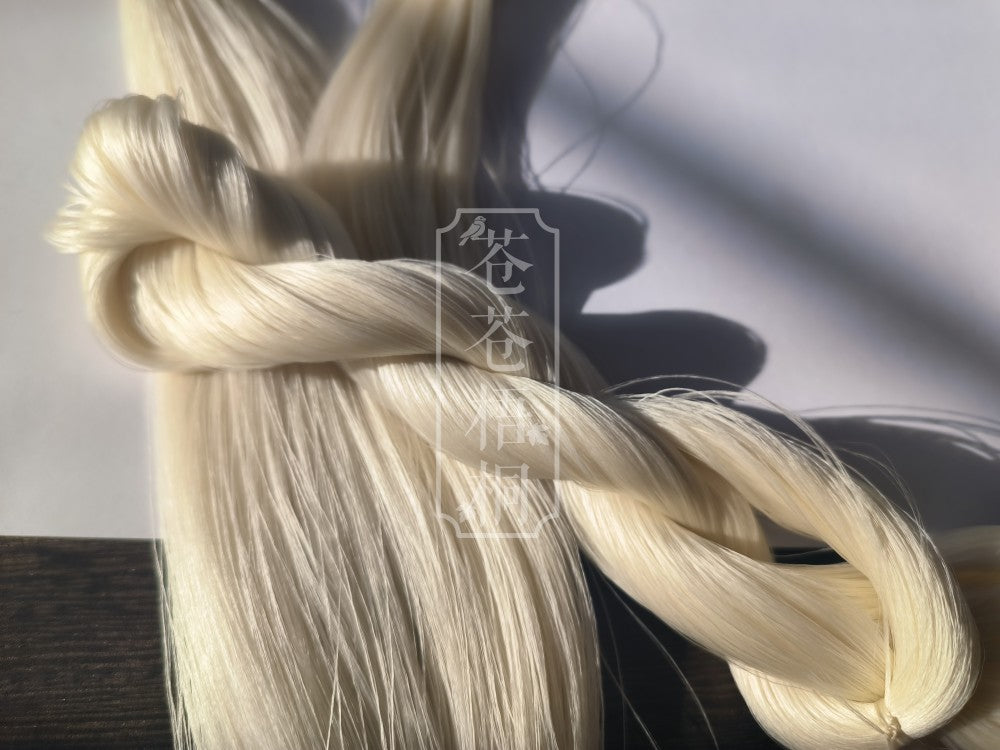 20g 5A Raw Silk Mulberry Silk Thread(%白色 White)