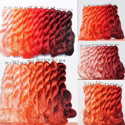 20m Suzhou Embroidery Mulberry Silk Thread(Red01  45*20m)