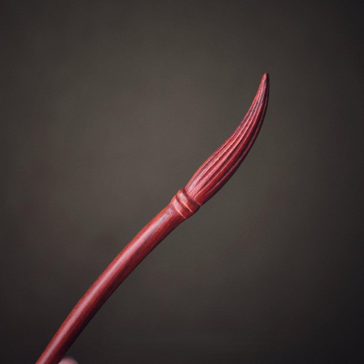 Natural African Blackwood Hair Stick - Calligraphy Brush (Mao Bi) Design 19.8cm #毛笔