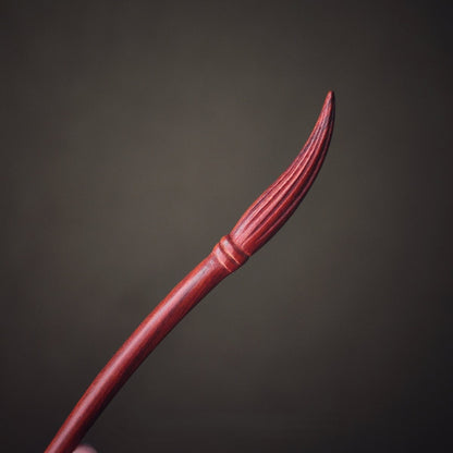 Natural African Blackwood Hair Stick - Calligraphy Brush (Mao Bi) Design 19.8cm #毛笔