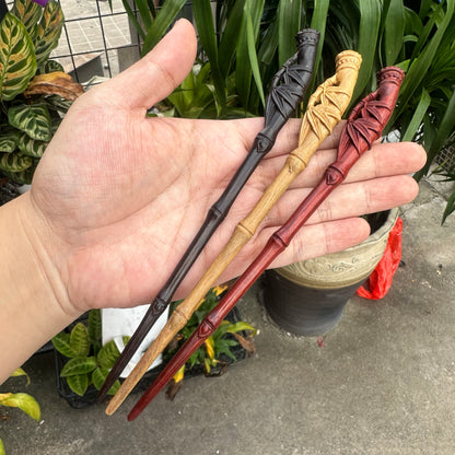 Natural Wooden Bamboo Hair Stick Set - 20cm Hairpin (竹叶)