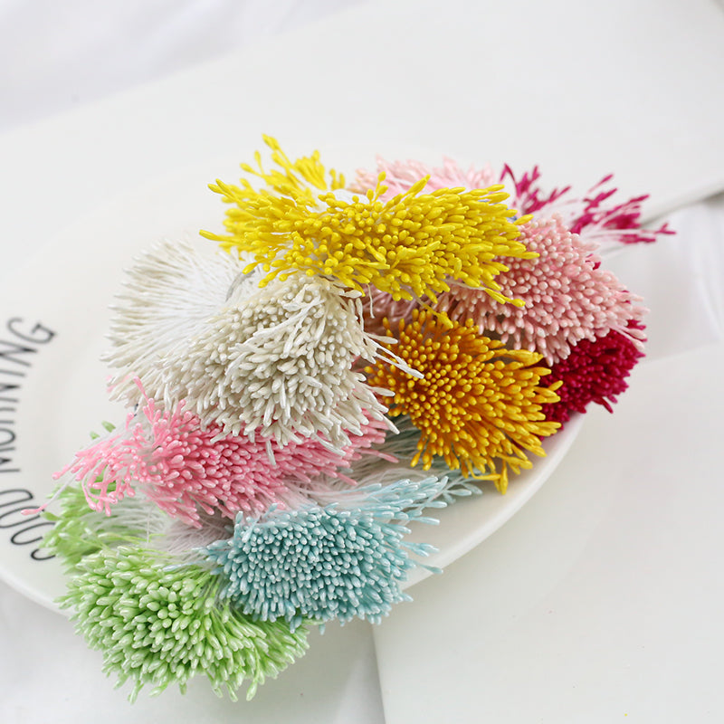 Pointed Tip 1.5mm Pearlescent Double Head Flower Stamens - Artificial Floral Pistils for DIY Crafts & Flower Making