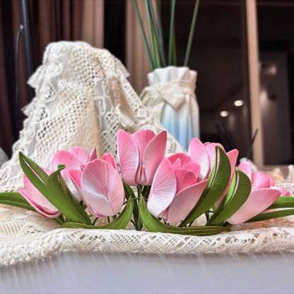 Tulip Flower Crown Headband Chanhua Materials Flowers DIY Kit - Include Detailed Video Tutorial