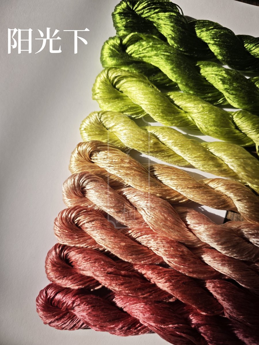 10g Suzhou Embroidery Thick Filament Slightly Twisted Mulberry Silk Thread(胭脂凝翠)