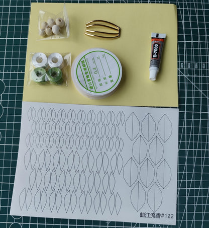 Jasmine Hair Comb Chanhua Materials DIY Kit - Include Detailed Video Tutorial