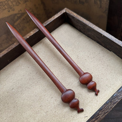 Natural Jujube Wood Hair Stick - Gourd (Hulu) Design #葫芦