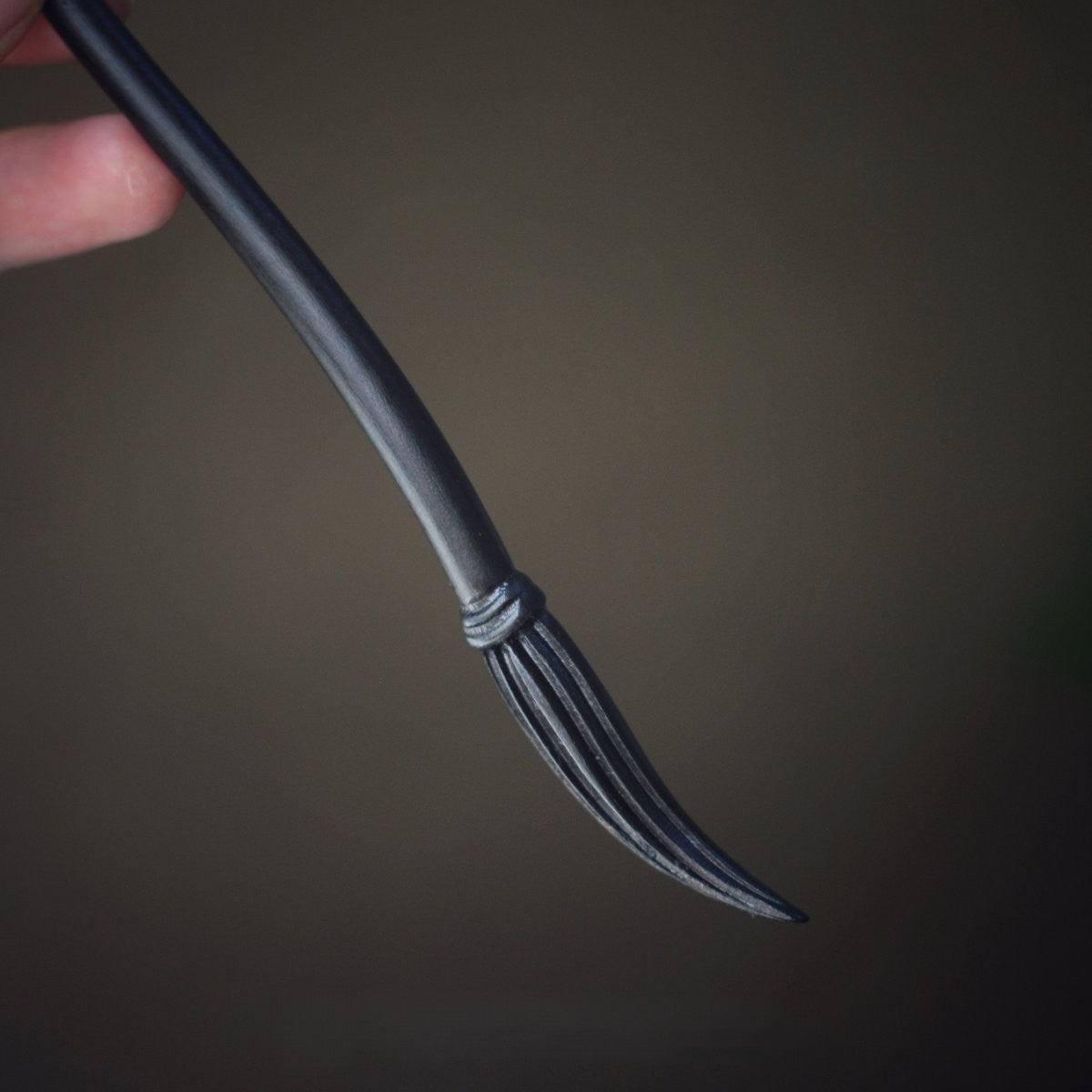 Natural African Blackwood Hair Stick - Calligraphy Brush (Mao Bi) Design 19.8cm #毛笔