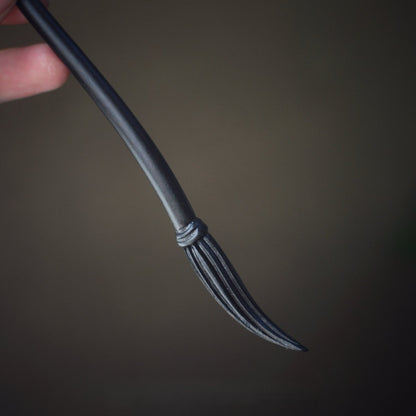 Natural African Blackwood Hair Stick - Calligraphy Brush (Mao Bi) Design 19.8cm #毛笔