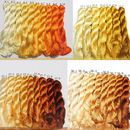 20m Suzhou Embroidery Mulberry Silk Thread(Yellow01  35*20m)
