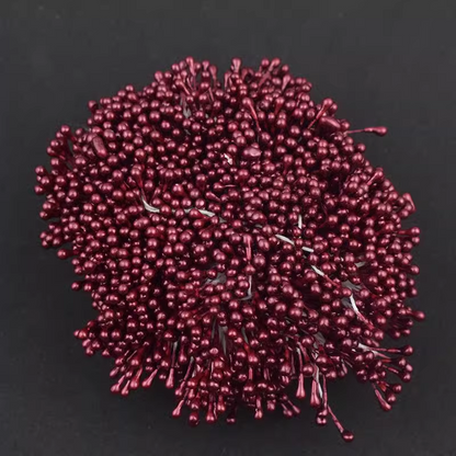 3mm Glossy Artificial Flower Stamens for DIY Crafts & Sugar Flowers | 6cm Long