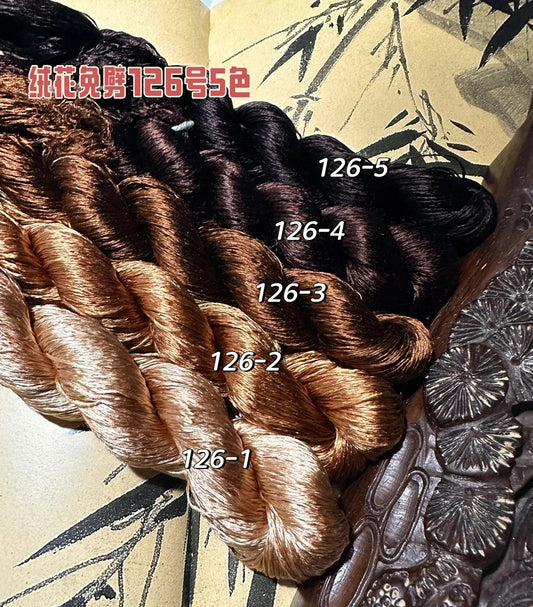 80m Suzhou Embroidery Untwisted Mulberry Silk Thread(#126（1-3）  80m*3)