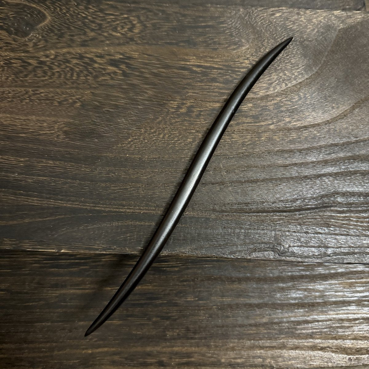 Natural African Blackwood Hair Stick Set - 21cm Long Curved Designs #21cm紫光檀