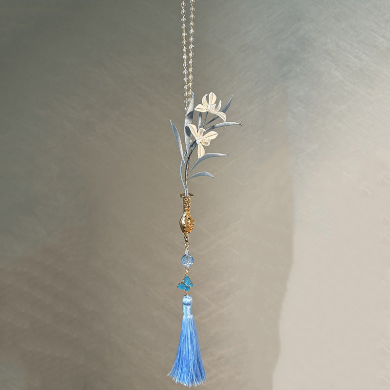 Orchid Pendant Chanhua Materials Flowers DIY Kit - Include Detailed Video Tutorial