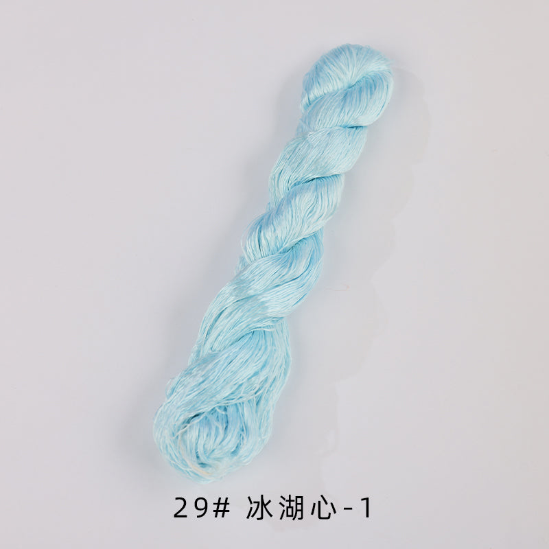400m Suzhou Embroidery Untwisted Mulberry Silk Thread(Blue02)