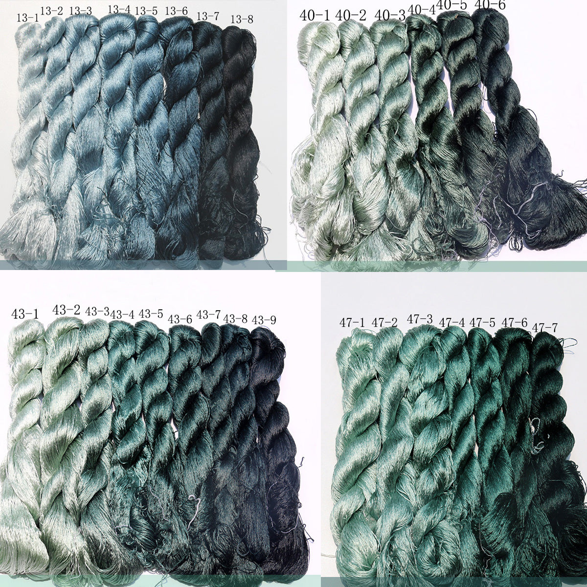 20m Suzhou Embroidery Mulberry Silk Thread(Grey01  30*20m)