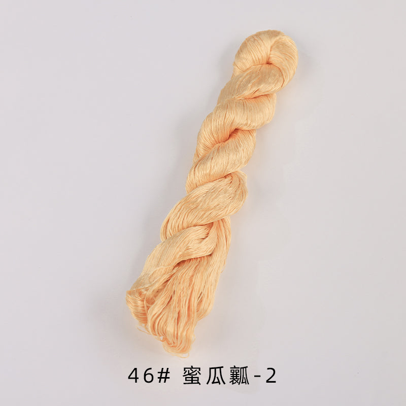 400m Suzhou Embroidery Untwisted Mulberry Silk Thread(Orange03)