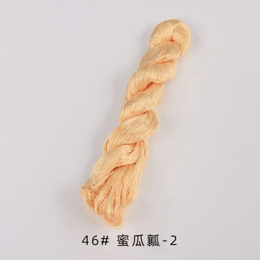 400m Suzhou Embroidery Untwisted Mulberry Silk Thread(Orange03)