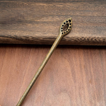 Natural Green Sandalwood Hair Stick Set - Premium Heartwood Designs #18cm绿檀