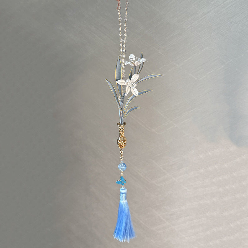 Orchid Pendant Chanhua Materials Flowers DIY Kit - Include Detailed Video Tutorial