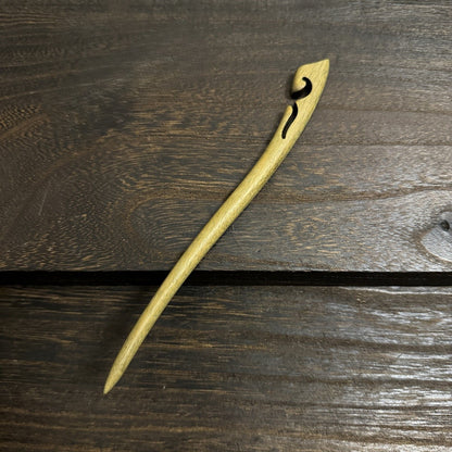 Natural Green Sandalwood Hair Stick Set - Premium Heartwood Designs #18cm绿檀