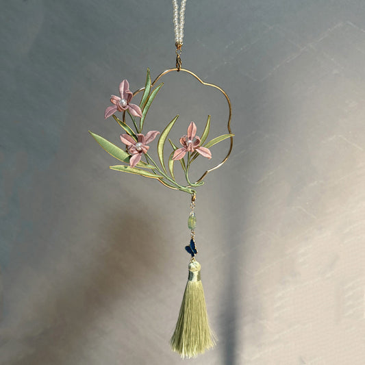 Orchid Ring Pendant Chanhua Materials Flowers DIY Kit - Include Detailed Video Tutorial