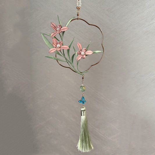 Orchid Ring Pendant Chanhua Materials Flowers DIY Kit - Include Detailed Video Tutorial