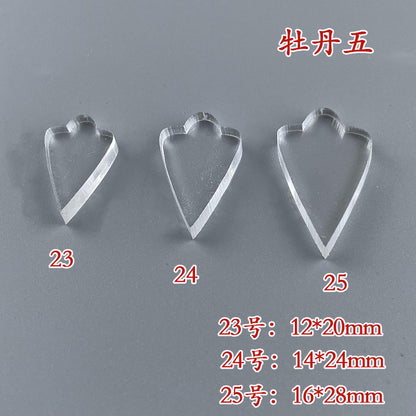 Clear Acrylic Wire Shaping Templates | Petal & Leaf Forms for Filigree Jewelry