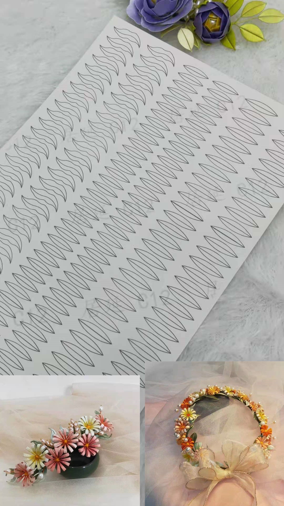 JY DIY Chanhua Paper Template for Traditional Hair Accessories - C Series