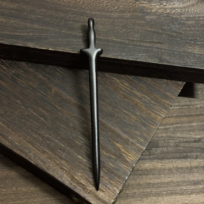 Natural African Blackwood Hair Stick - Immortal Sword Design #仙剑