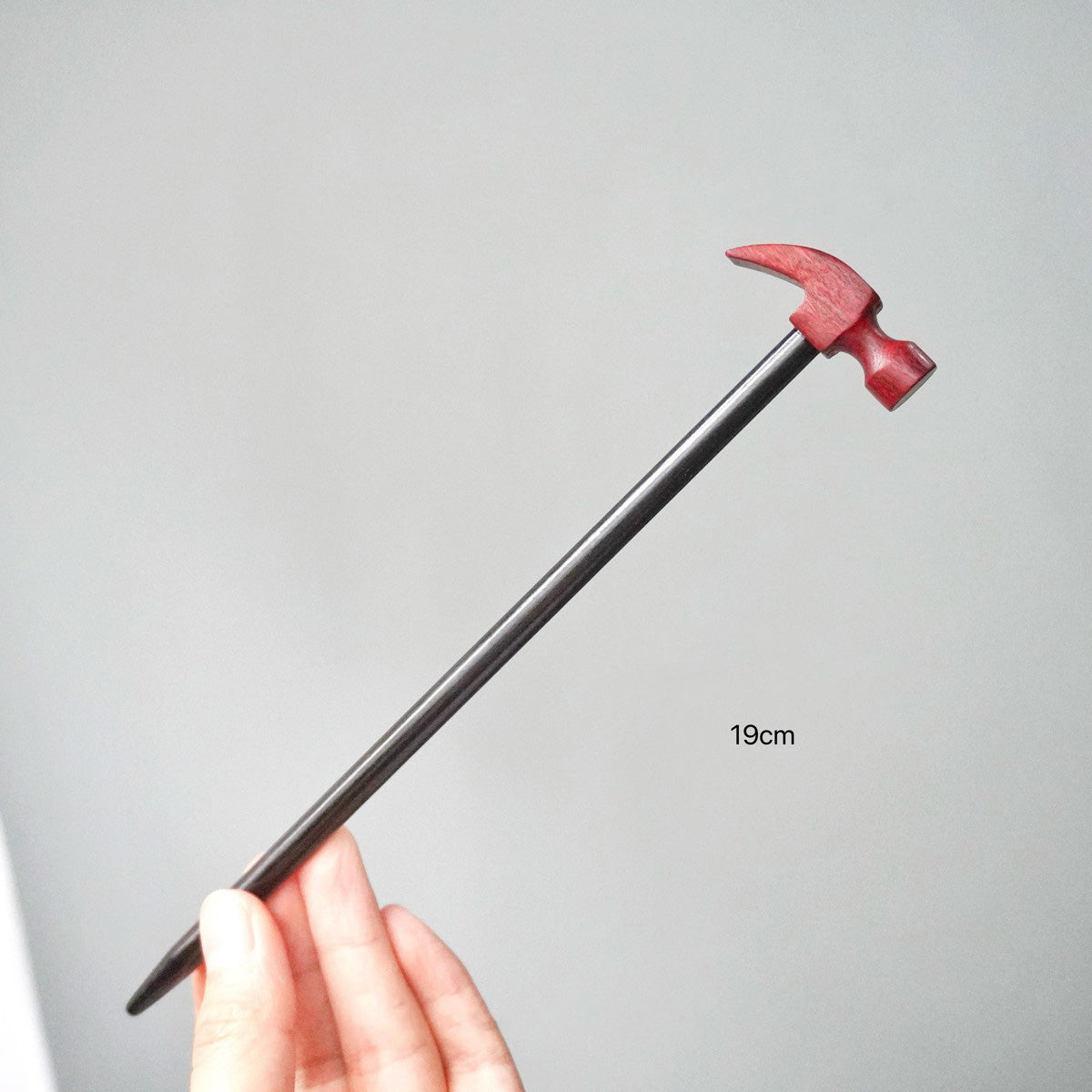 Natural African Blackwood and Padauk Hair Stick - Hammer Shape Design Hairpin #锤子
