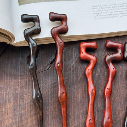 Natural African Blackwood Hair Stick Set - Big Dipper Design #天魁七星