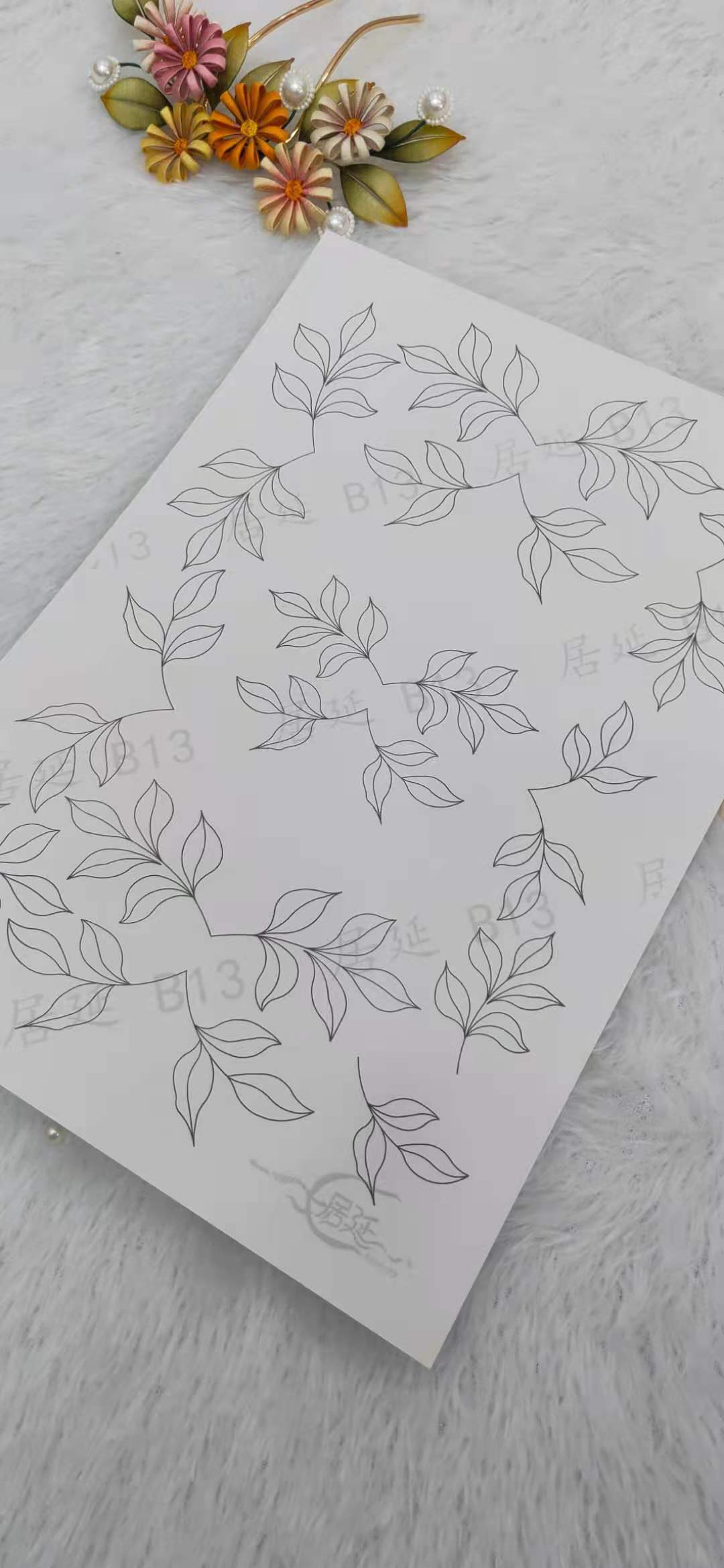 JY DIY Chanhua Paper Template for Traditional Hair Accessories - B Series