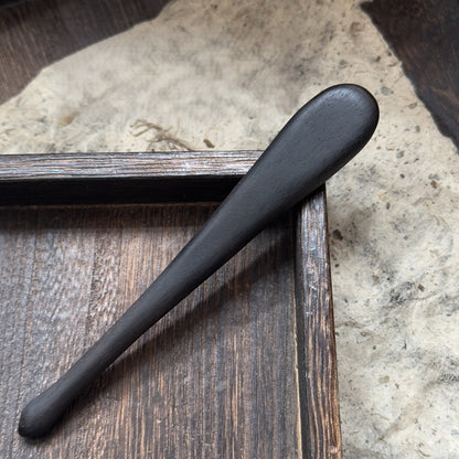Natural African Blackwood Hair Stick - Lihuo Flame Design Hairpin #离火