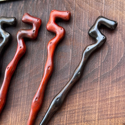 Natural African Blackwood Hair Stick Set - Big Dipper Design #天魁七星