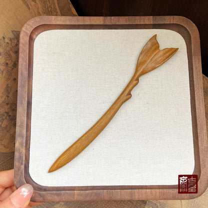 Natural African Blackwood Hair Stick Set - Fish Tail Design #水君子