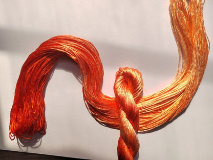 10g Gradient Suzhou Embroidery Thick Filament Slightly Twisted Mulberry Silk Thread(Gradient 渐变色)