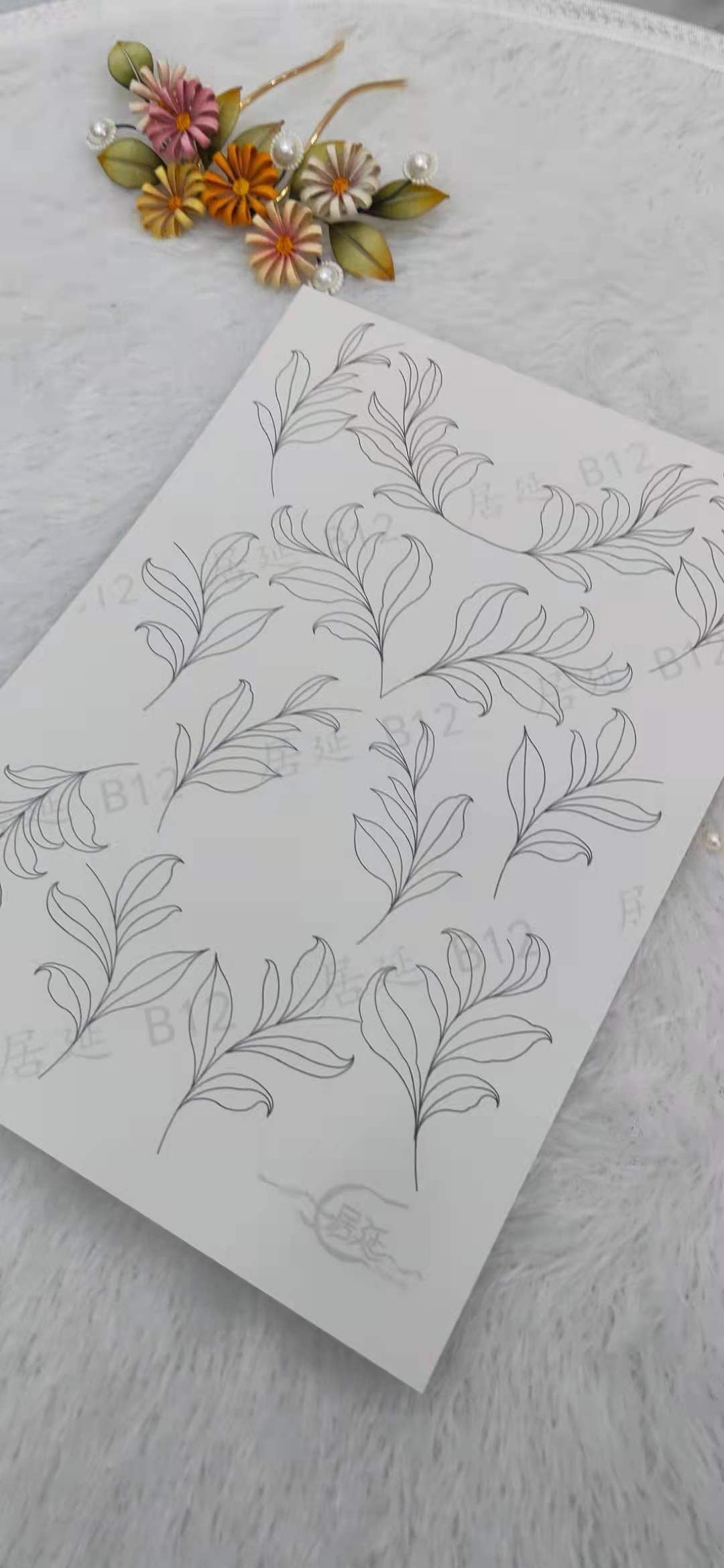 JY DIY Chanhua Paper Template for Traditional Hair Accessories - B Series