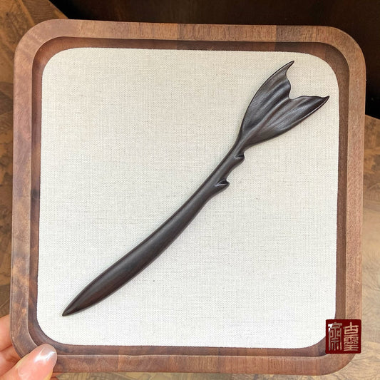 Natural African Blackwood Hair Stick Set - Fish Tail Design #水君子