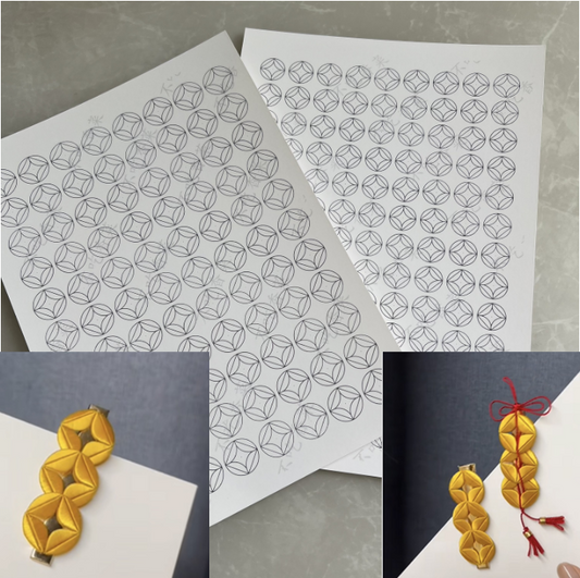 Cash Coin - JY DIY Chanhua Paper Template for Traditional Hair Accessories