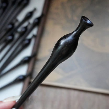 Natural African Blackwood Hair Stick - Vase (Flower Bottle) Design #花瓶簪