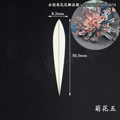 Chanhua Templates Pattern Hard Cardboard Slices - Chrysanthemum(MC212-MC218)