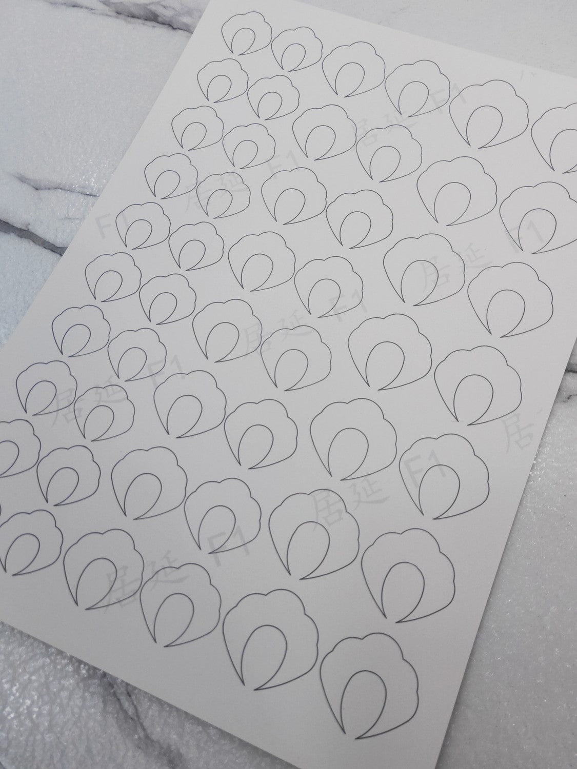 JY DIY Chanhua Paper Template for Traditional Hair Accessories - F Series