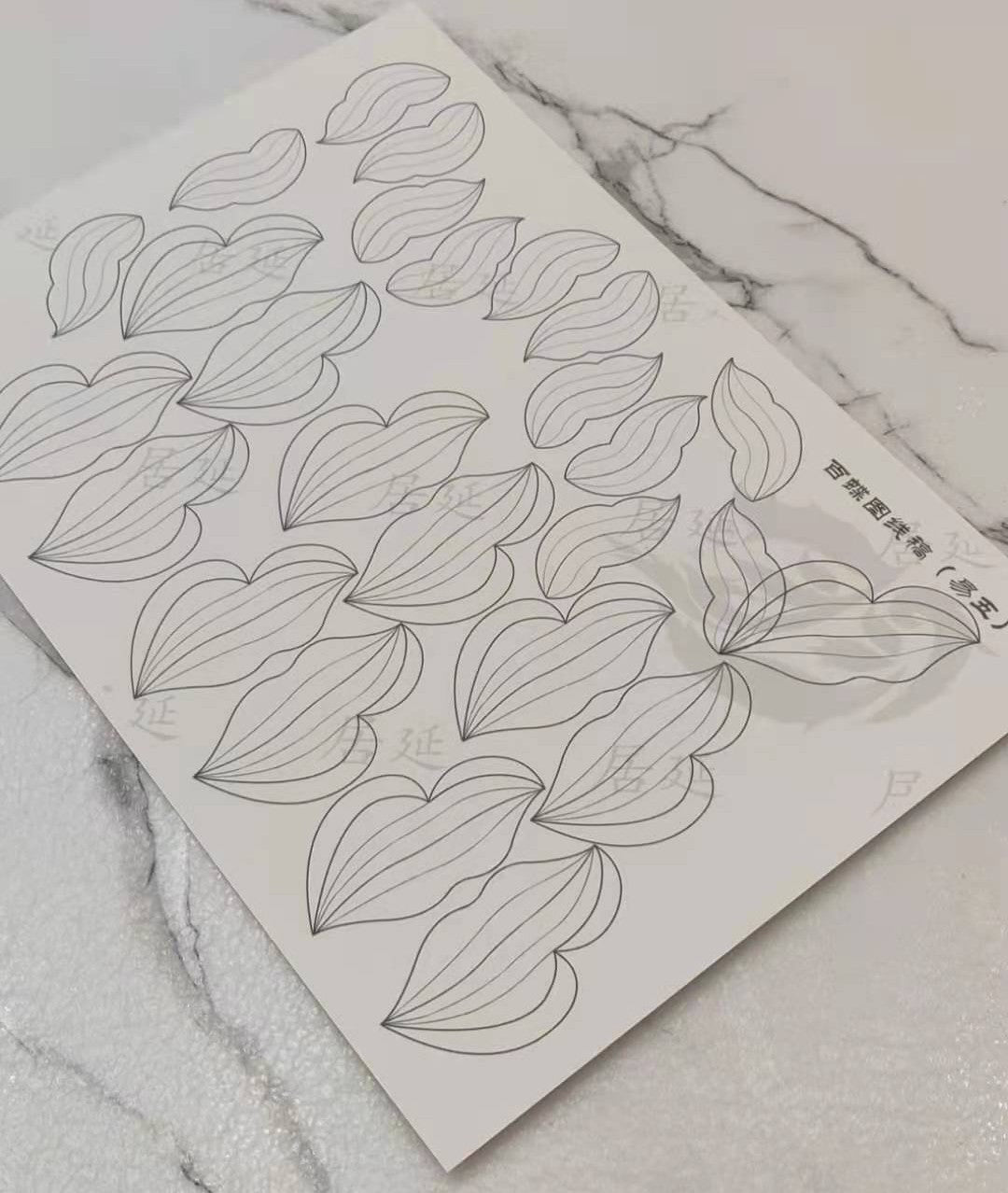 JY DIY Chanhua Paper Template for Traditional Hair Accessories - 易 Series