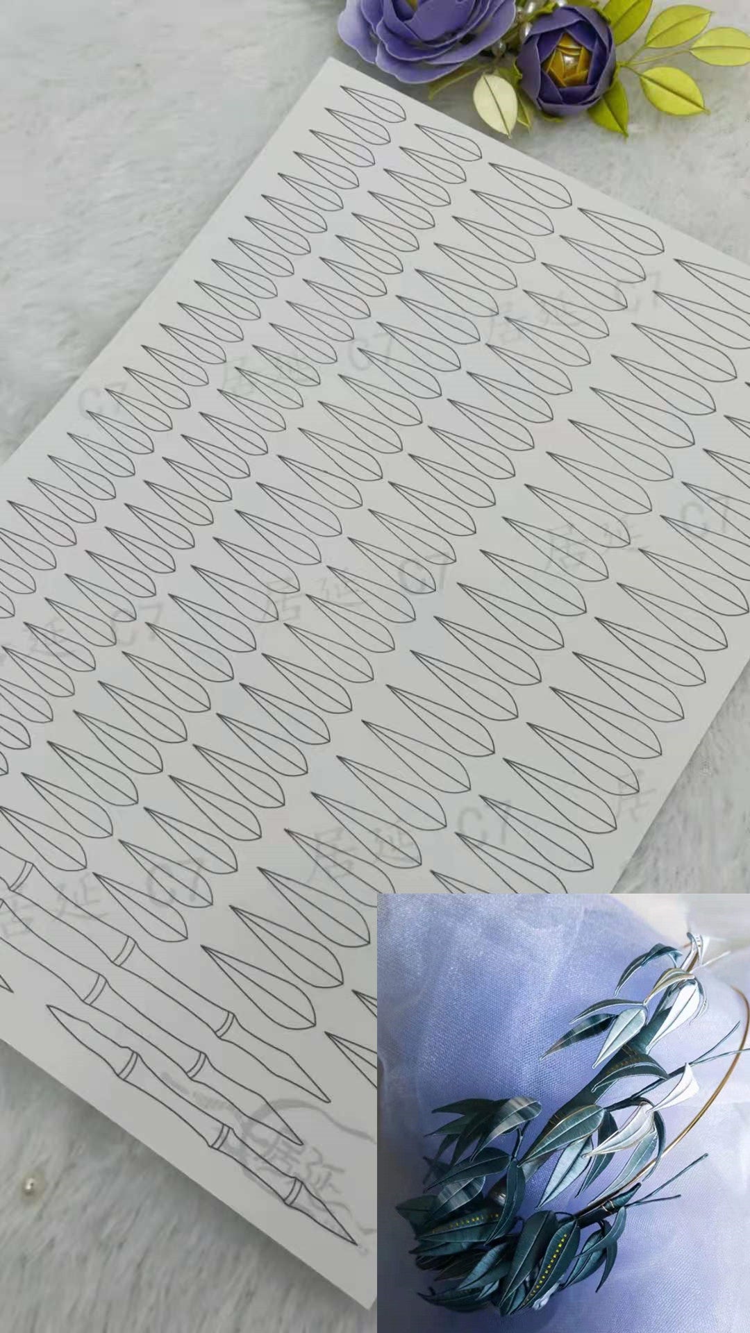 JY DIY Chanhua Paper Template for Traditional Hair Accessories - C Series