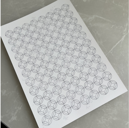 Cash Coin - JY DIY Chanhua Paper Template for Traditional Hair Accessories