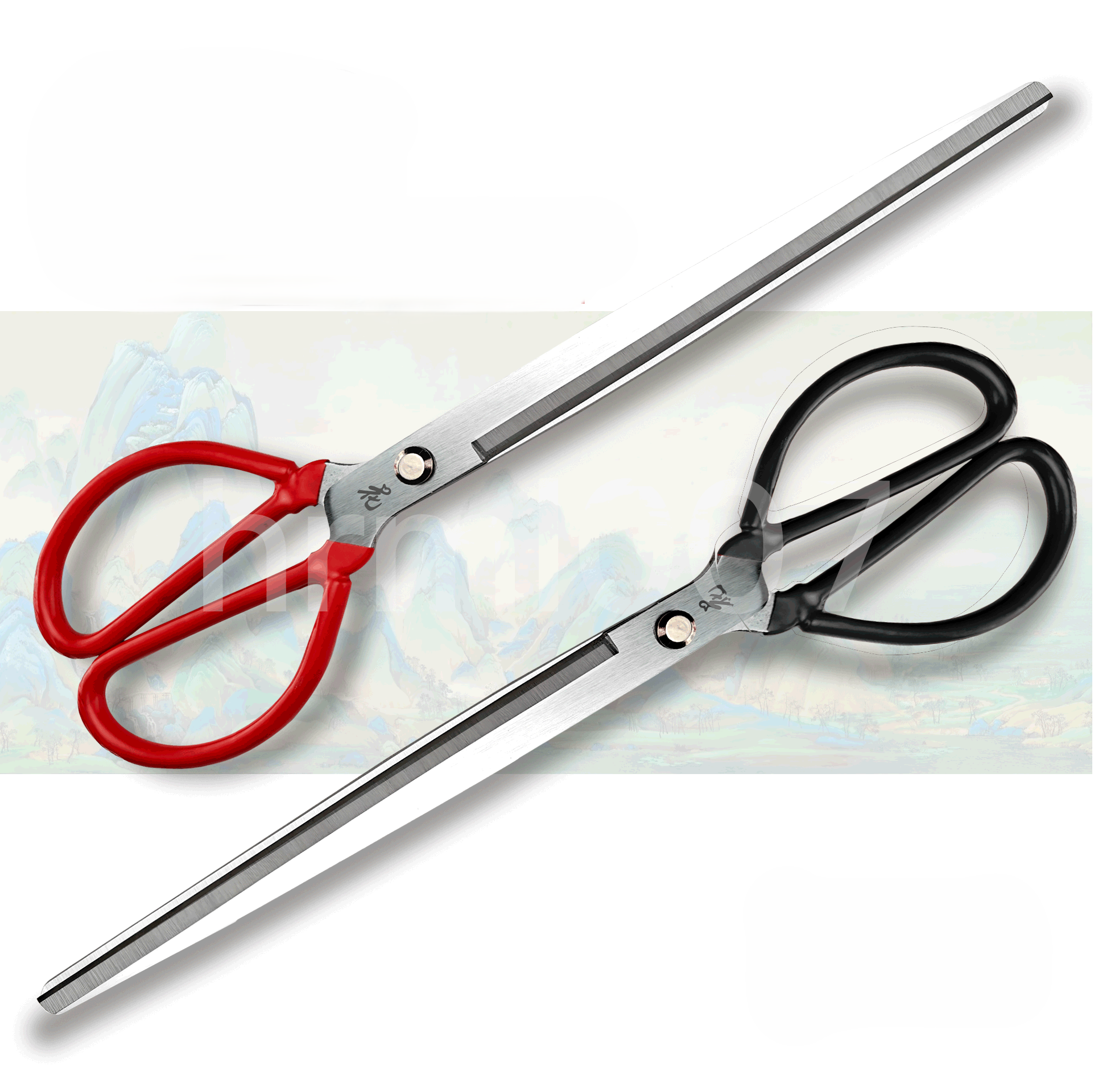 Scissors for cutting velvet row without pushing/pinching pile. Factory-made, hand-tuned & sharpened. For tailoring, crafts, office & more. 37.5cm, 380g. Sharp.