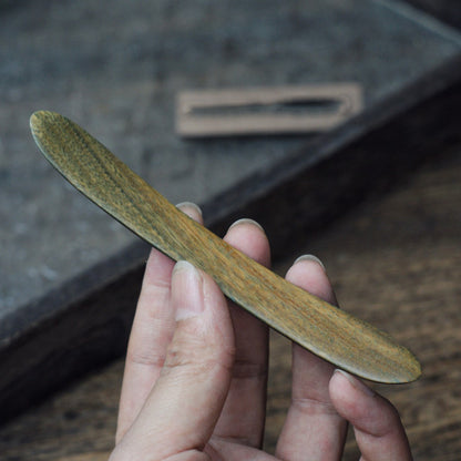 Natural African Blackwood Hair Stick - Double Prong Design Hairpin #双翘