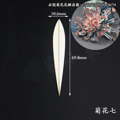 Chanhua Templates Pattern Hard Cardboard Slices - Chrysanthemum(MC212-MC218)