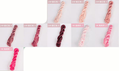 400m Suzhou Embroidery Untwisted Mulberry Silk Thread(Pink01)